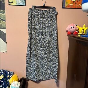 Floral Blue and Yellow Women's Skirt